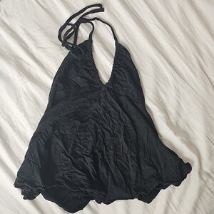 Elegant Black Halter Tank Top